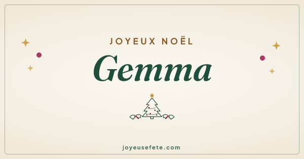 Image « Joyeux Noël Gemma » au format large
