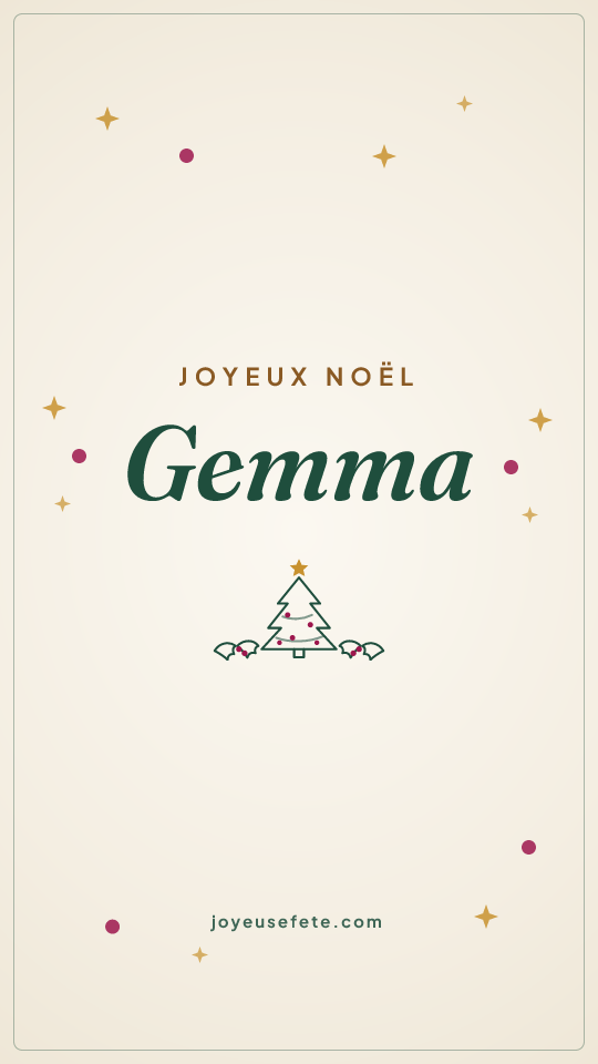 Image « Joyeux Noël Gemma » au format story