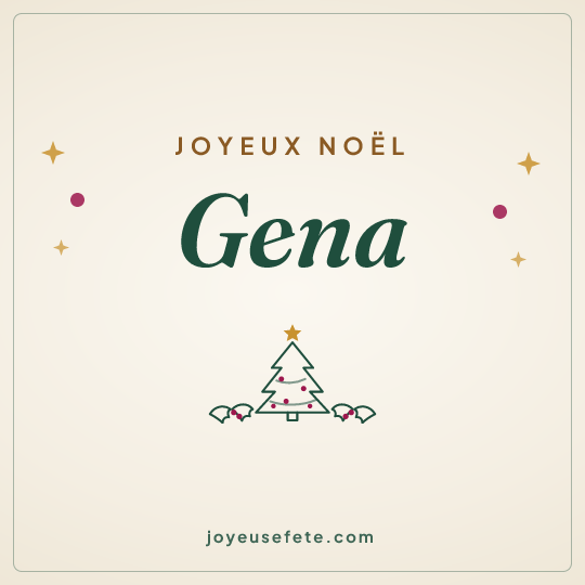 Image carrée « Joyeux Noël Gena » pour WhatsApp