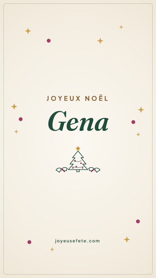 Image « Joyeux Noël Gena » au format story