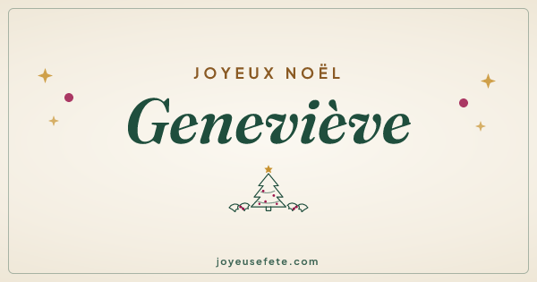 Image « Joyeux Noël Geneviève » au format large