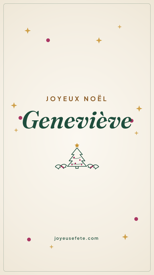 Image « Joyeux Noël Geneviève » au format story