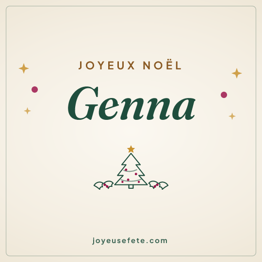 Image carrée « Joyeux Noël Genna » pour WhatsApp