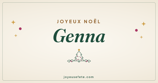 Image « Joyeux Noël Genna » au format large
