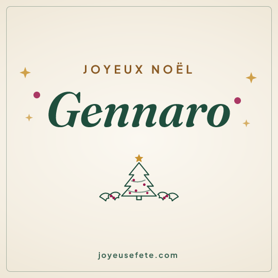 Image carrée « Joyeux Noël Gennaro » pour WhatsApp