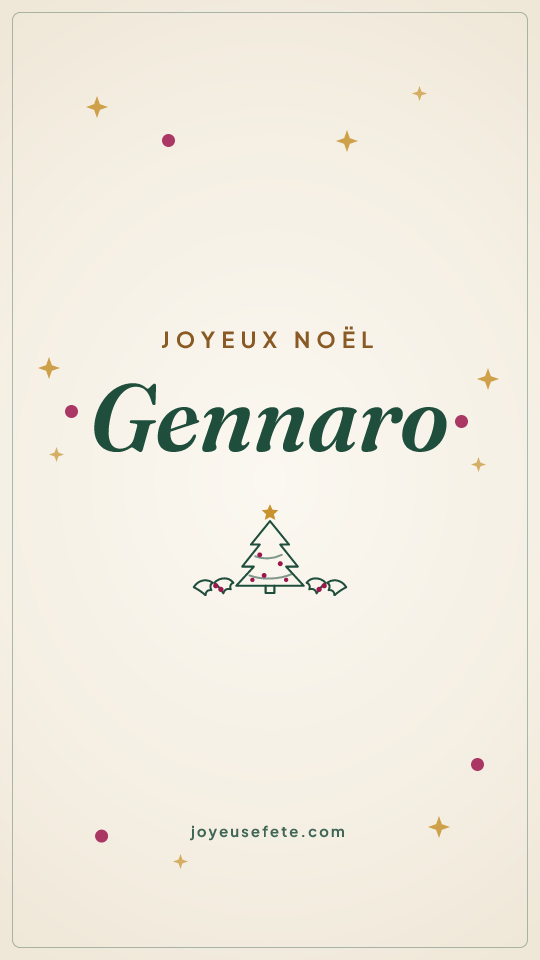 Image « Joyeux Noël Gennaro » au format story