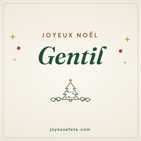 Image carrée « Joyeux Noël Gentil » pour WhatsApp