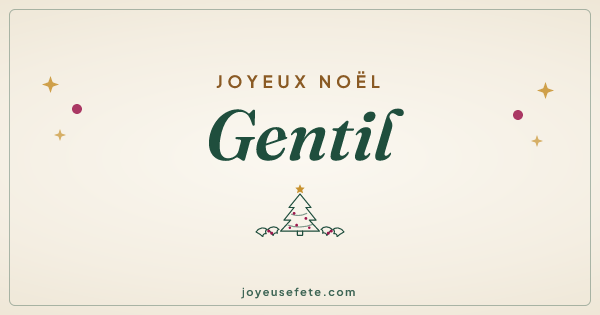 Image « Joyeux Noël Gentil » au format large