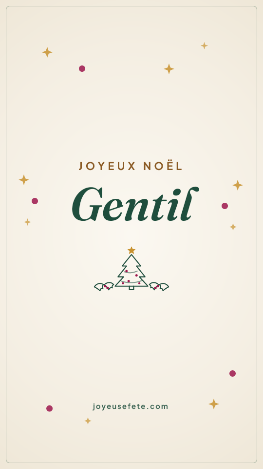 Image « Joyeux Noël Gentil » au format story