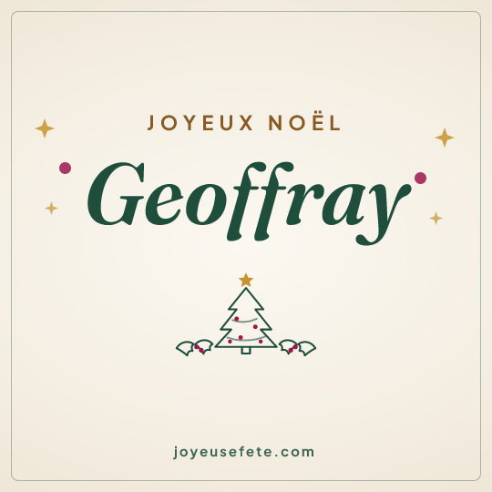 Image carrée « Joyeux Noël Geoffray » pour WhatsApp