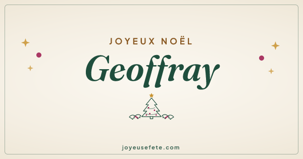 Image « Joyeux Noël Geoffray » au format large