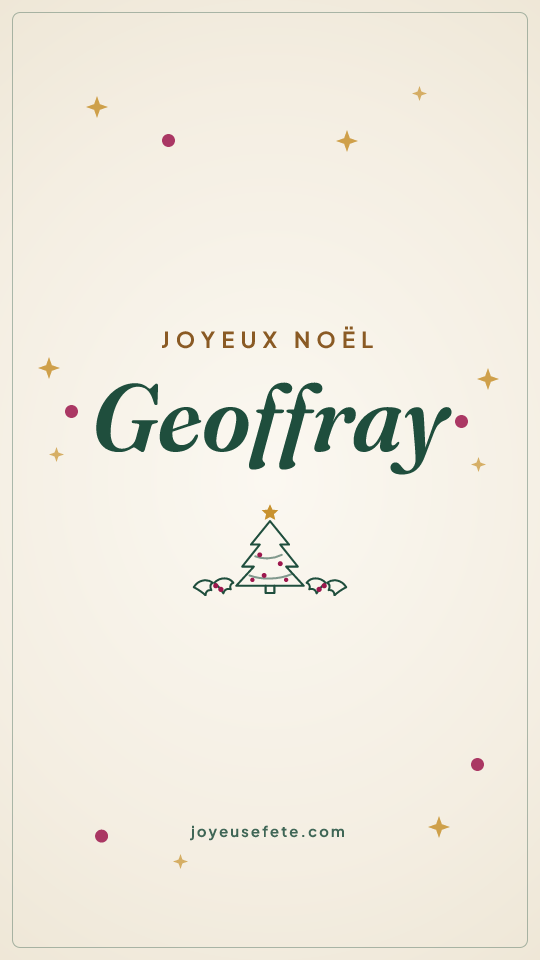 Image « Joyeux Noël Geoffray » au format story