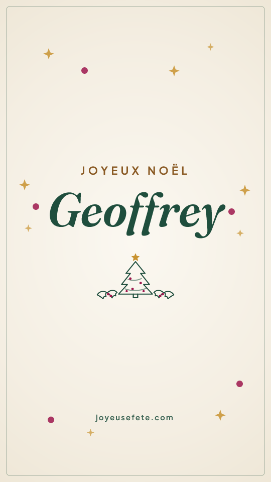Image « Joyeux Noël Geoffrey » au format story