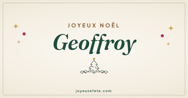 Image « Joyeux Noël Geoffroy » au format large