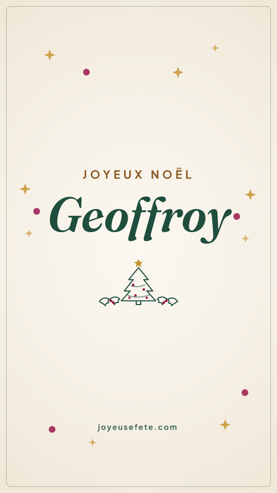 Image « Joyeux Noël Geoffroy » au format story