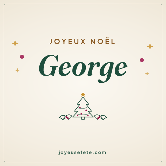 Image carrée « Joyeux Noël George » pour WhatsApp