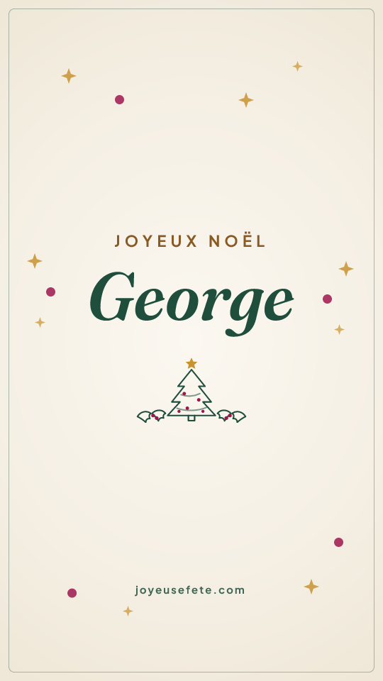 Image « Joyeux Noël George » au format story