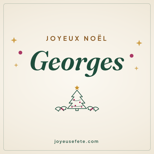 Image carrée « Joyeux Noël Georges » pour WhatsApp