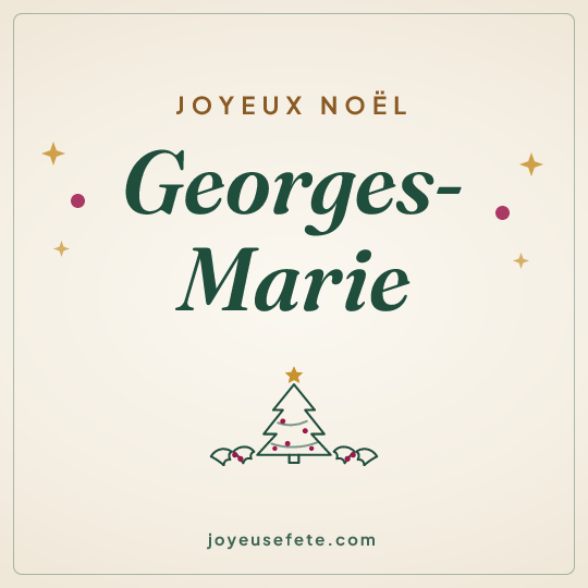 Image carrée « Joyeux Noël Georges-Marie » pour WhatsApp