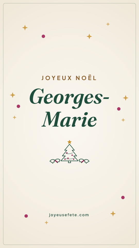 Image « Joyeux Noël Georges-Marie » au format story