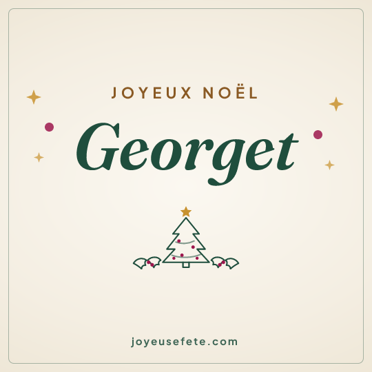 Image carrée « Joyeux Noël Georget » pour WhatsApp