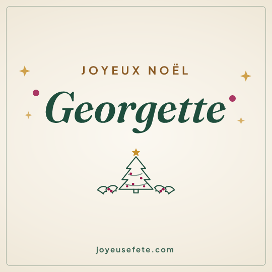 Image carrée « Joyeux Noël Georgette » pour WhatsApp