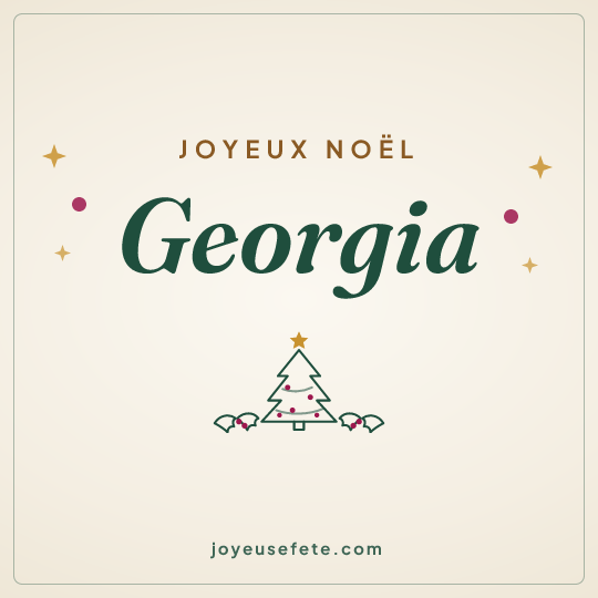 Image carrée « Joyeux Noël Georgia » pour WhatsApp