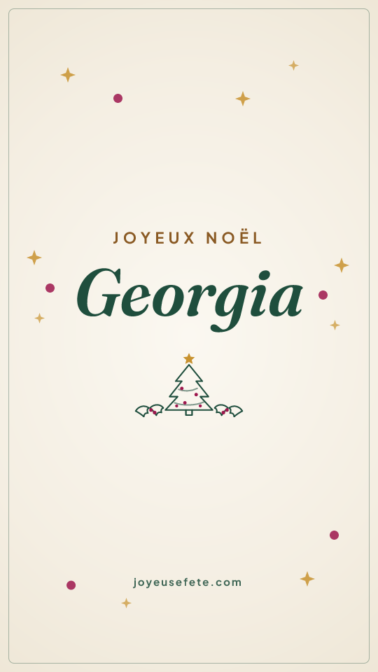 Image « Joyeux Noël Georgia » au format story