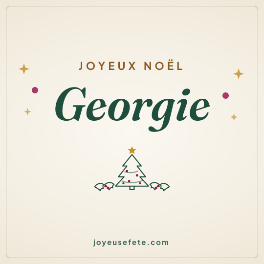Image carrée « Joyeux Noël Georgie » pour WhatsApp