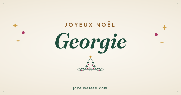 Image « Joyeux Noël Georgie » au format large