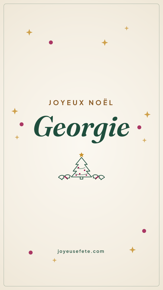 Image « Joyeux Noël Georgie » au format story