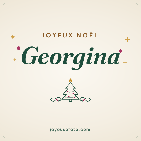Image carrée « Joyeux Noël Georgina » pour WhatsApp