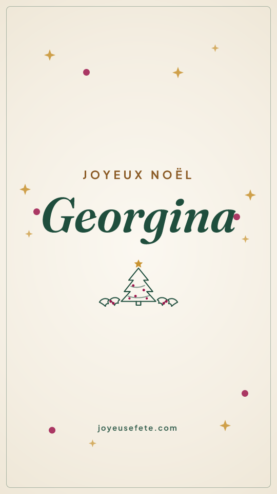 Image « Joyeux Noël Georgina » au format story