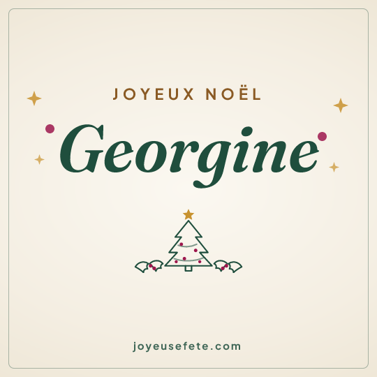 Image carrée « Joyeux Noël Georgine » pour WhatsApp