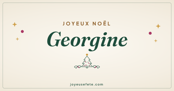 Image « Joyeux Noël Georgine » au format large