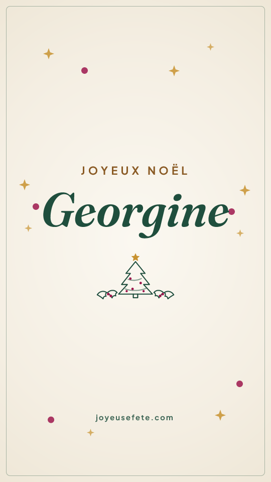 Image « Joyeux Noël Georgine » au format story