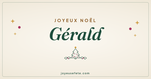 Image « Joyeux Noël Gérald » au format large