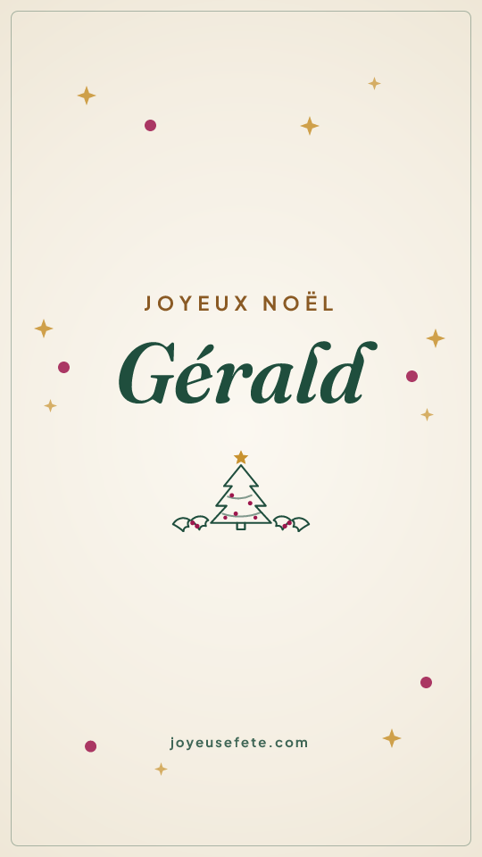 Image « Joyeux Noël Gérald » au format story