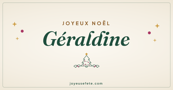 Image « Joyeux Noël Géraldine » au format large