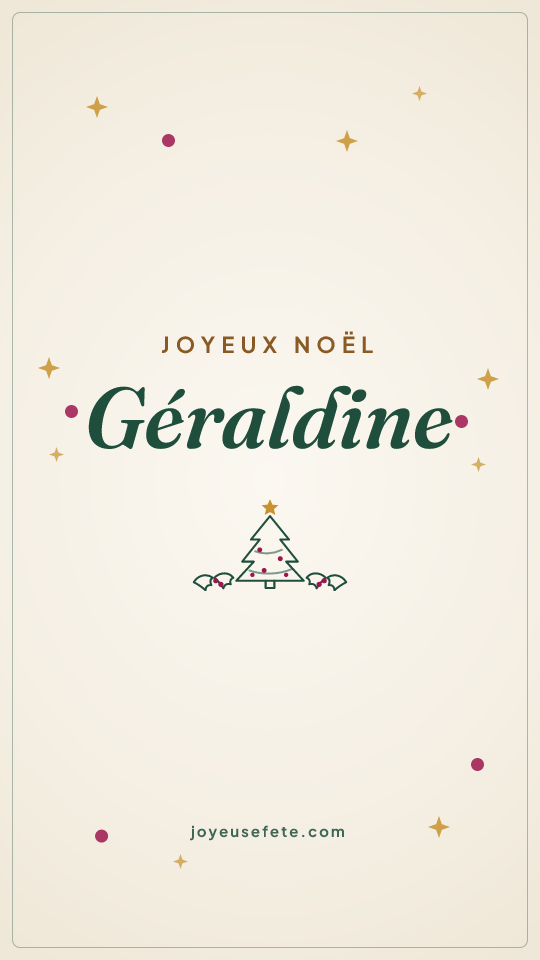Image « Joyeux Noël Géraldine » au format story