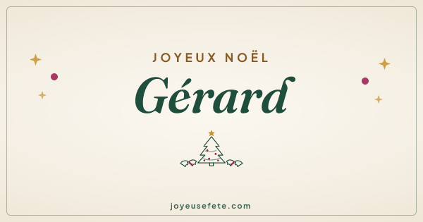 Image « Joyeux Noël Gérard » au format large