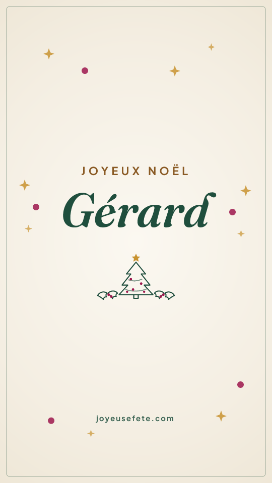 Image « Joyeux Noël Gérard » au format story