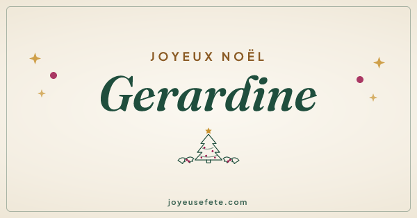 Image « Joyeux Noël Gerardine » au format large