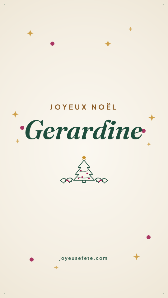 Image « Joyeux Noël Gerardine » au format story