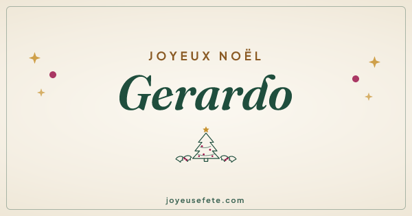 Image « Joyeux Noël Gerardo » au format large