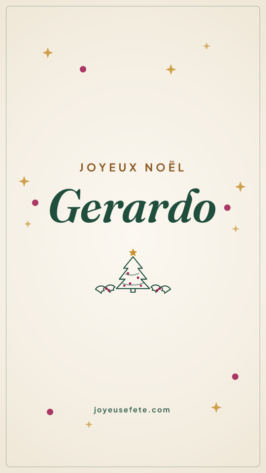 Image « Joyeux Noël Gerardo » au format story