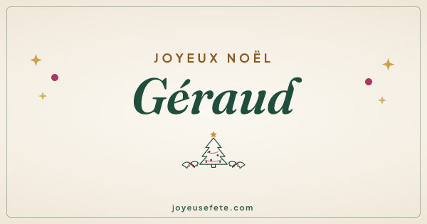 Image « Joyeux Noël Géraud » au format large