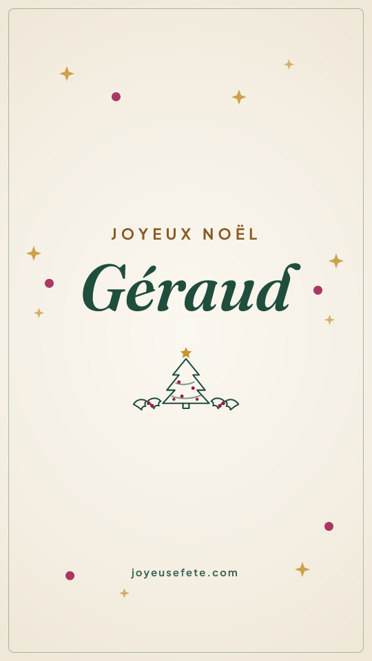 Image « Joyeux Noël Géraud » au format story