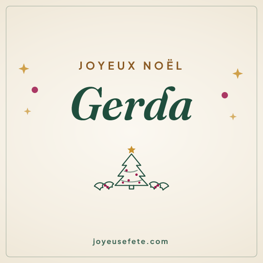 Image carrée « Joyeux Noël Gerda » pour WhatsApp