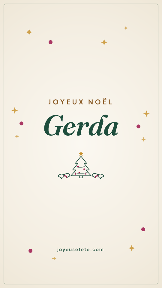Image « Joyeux Noël Gerda » au format story